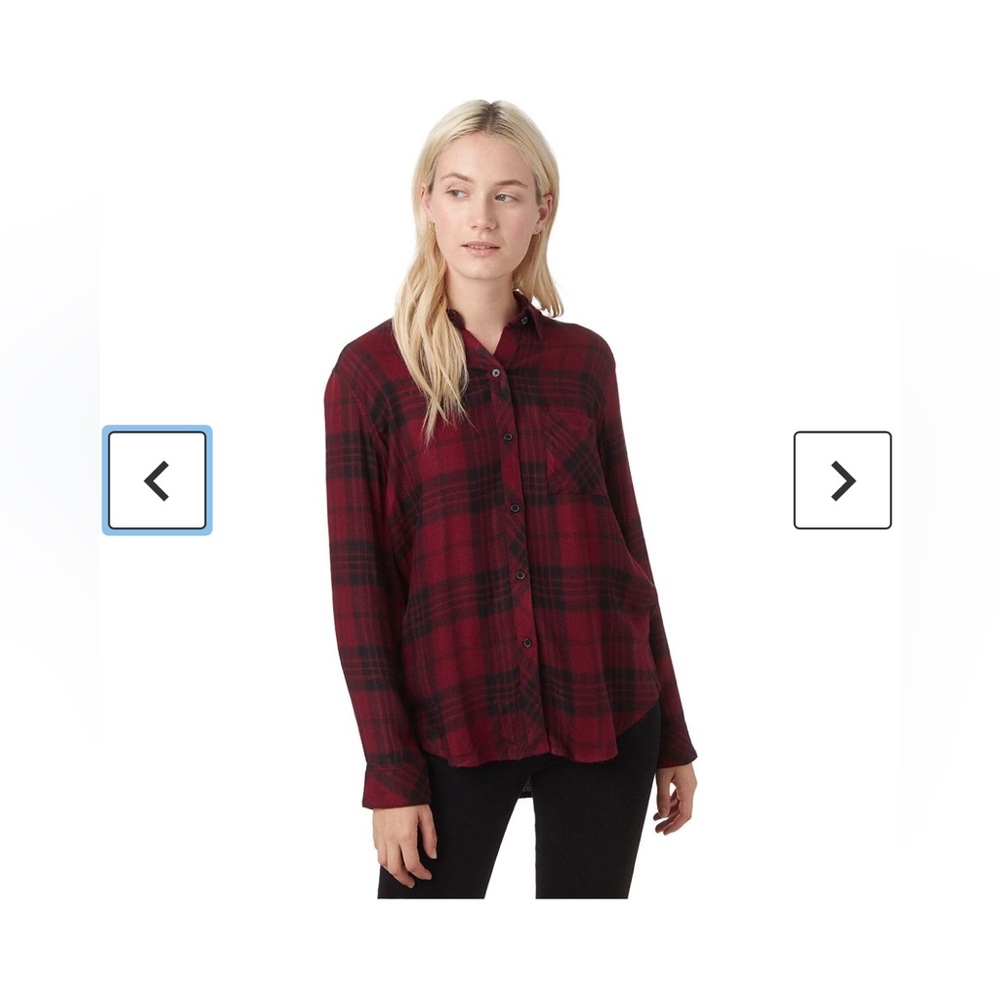 Rails Hunter Burgundy Plaid Flannel in Sz Small